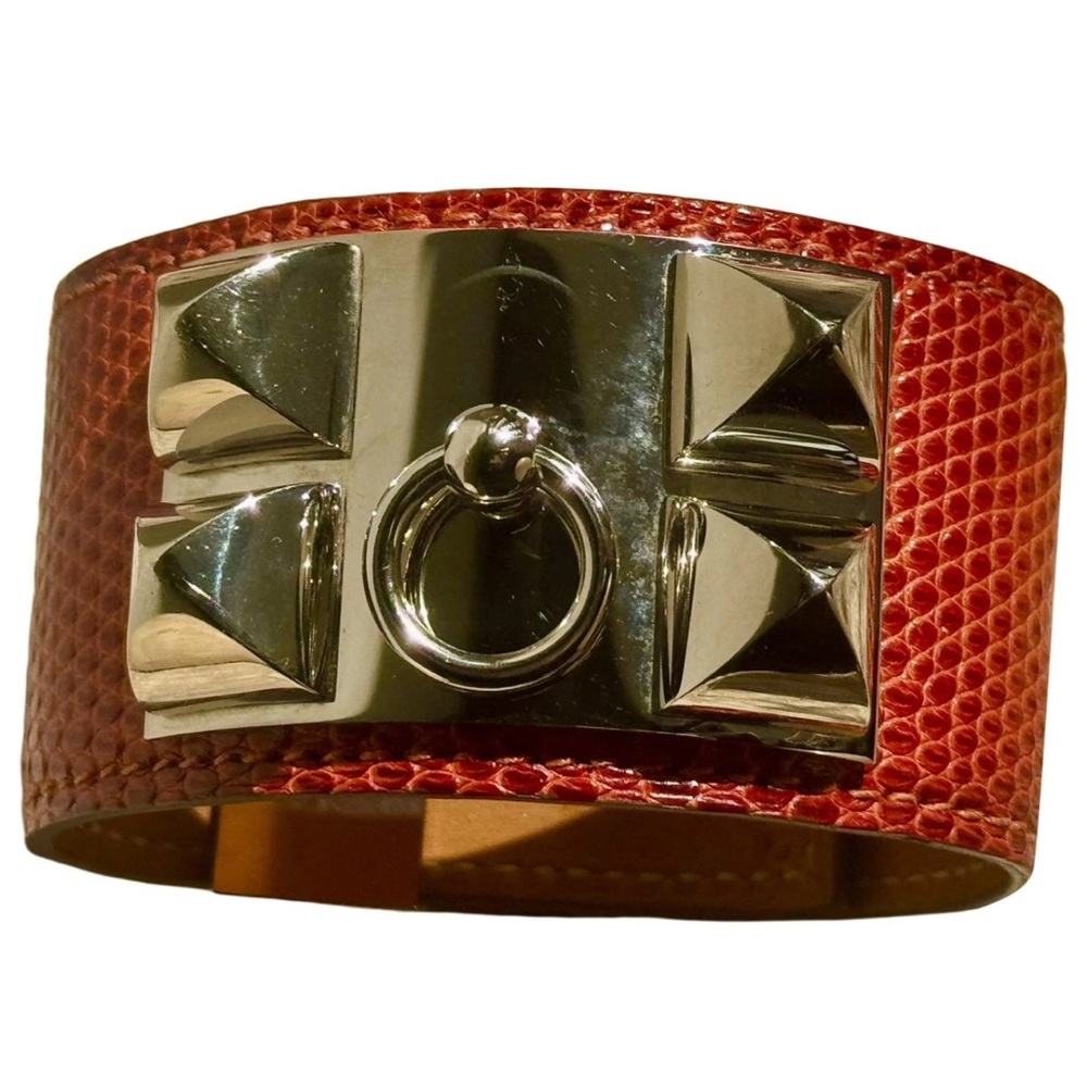 Hermes sanguine lizard collier de Chien CDC bracelet box